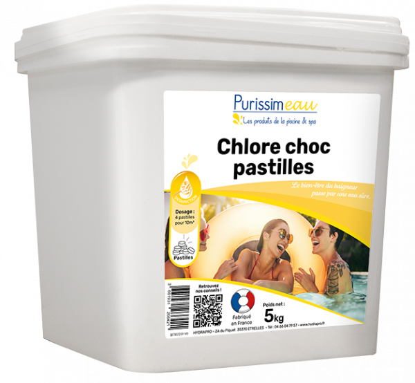 50 Pcs/Boîte Pastilles de Chlore Choc pour Piscine Natation
